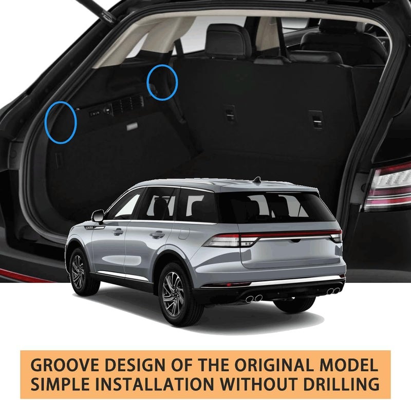 AQAE Cargo Cover Compatible with 2020-2024 2025 2026 Lincoln Aviator Trunk Cover Retractable Rear Trunk Security Cover Aviator Accessories Shielding Shade Privacy Screen Lincoln Aviator Cargo Cover - Image 4